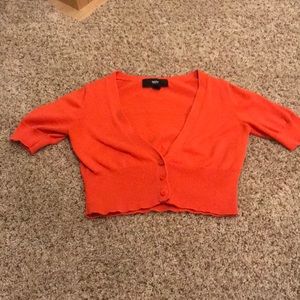 Coral Cropped Cardigan